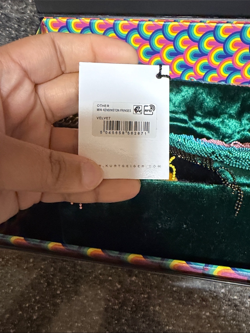 Kurt Geiger Multicolor Beaded Fringe crossbody (box included) - Picture 8 of 9